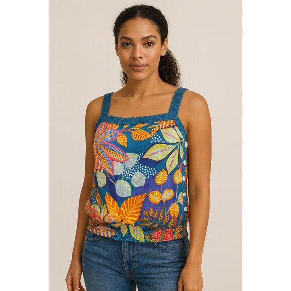 Cynthia Rowley Tropical Floral Tank – Size Large - Picture 2 of 11